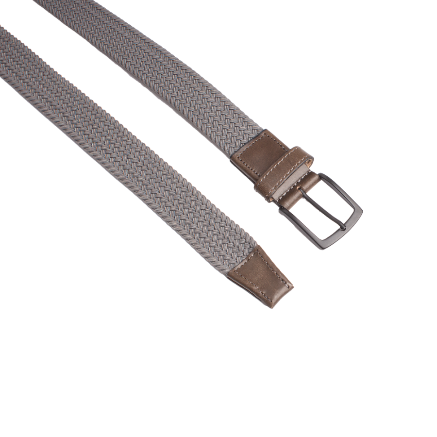 Afbeelding van PS35-24 200 Grey - Gevlochten Elastiek Riem - PRESLY & SUN